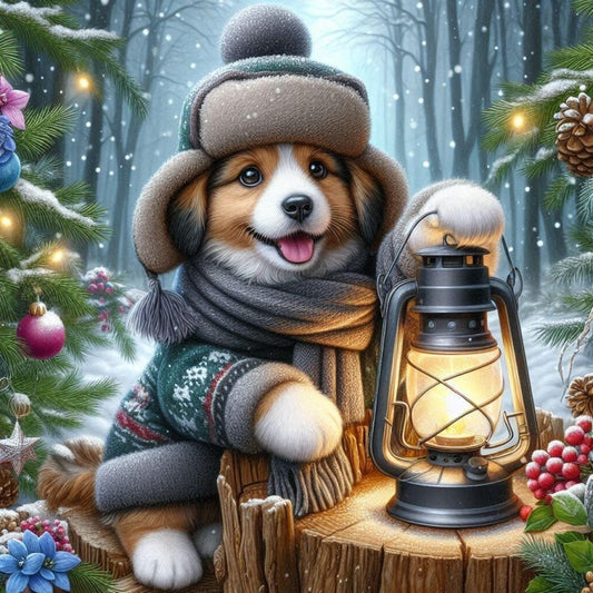 Christmas Dog | Diamond Painting