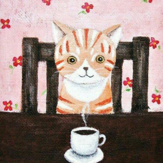 Cat Cafe Coffee | Diamond Painting