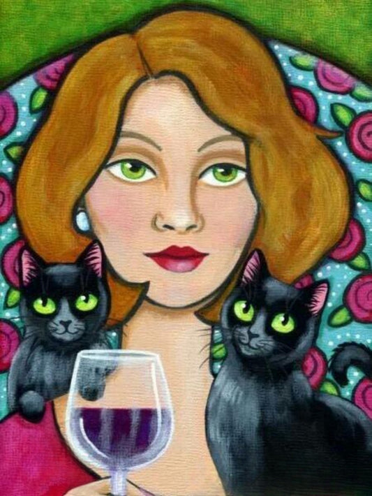 Cat Lady | Diamond Painting