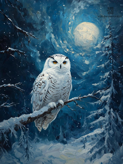 Snowy owl (White Owl) | Diamond Painting