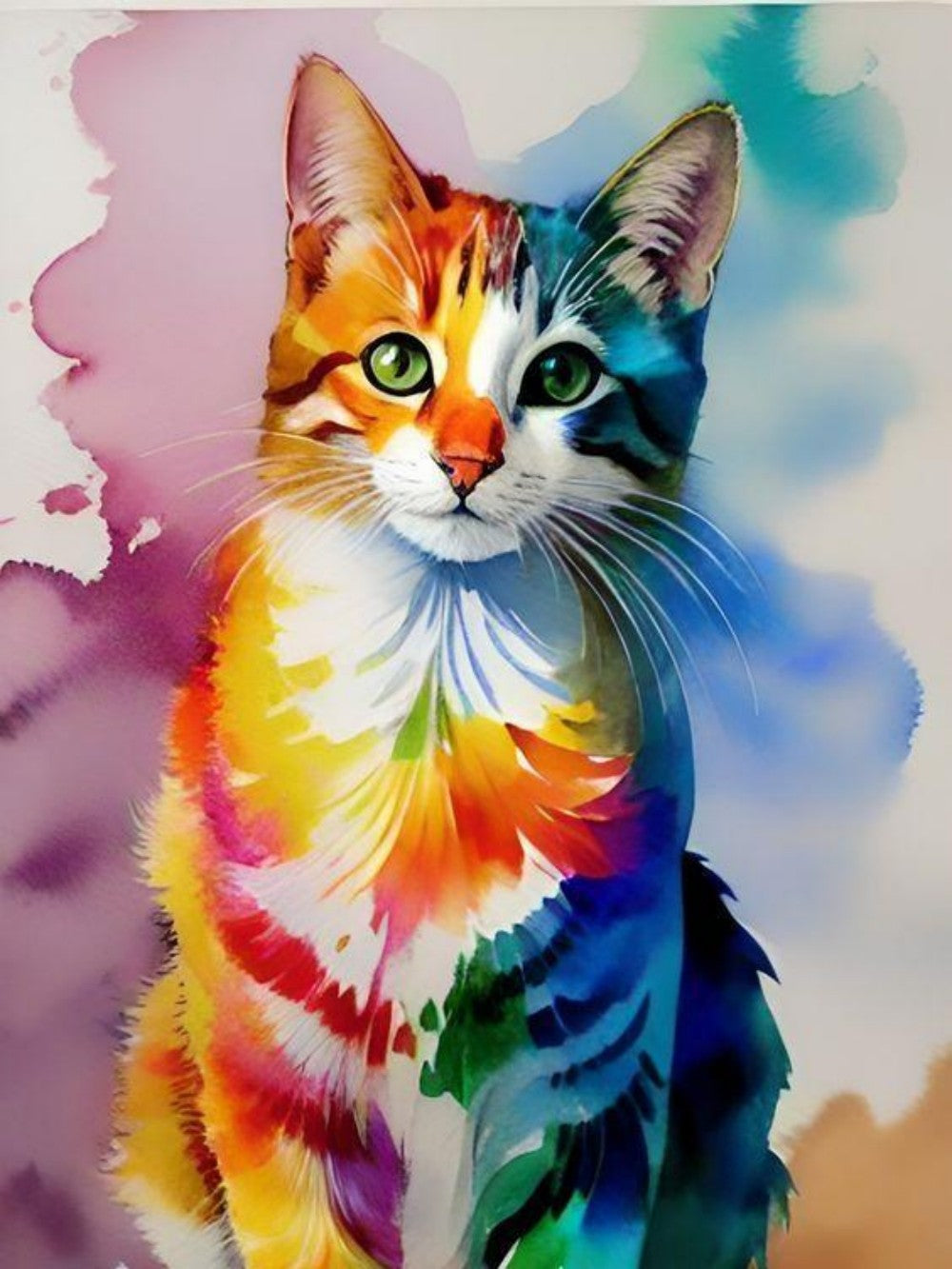 Colorful Cat | Diamond Painting