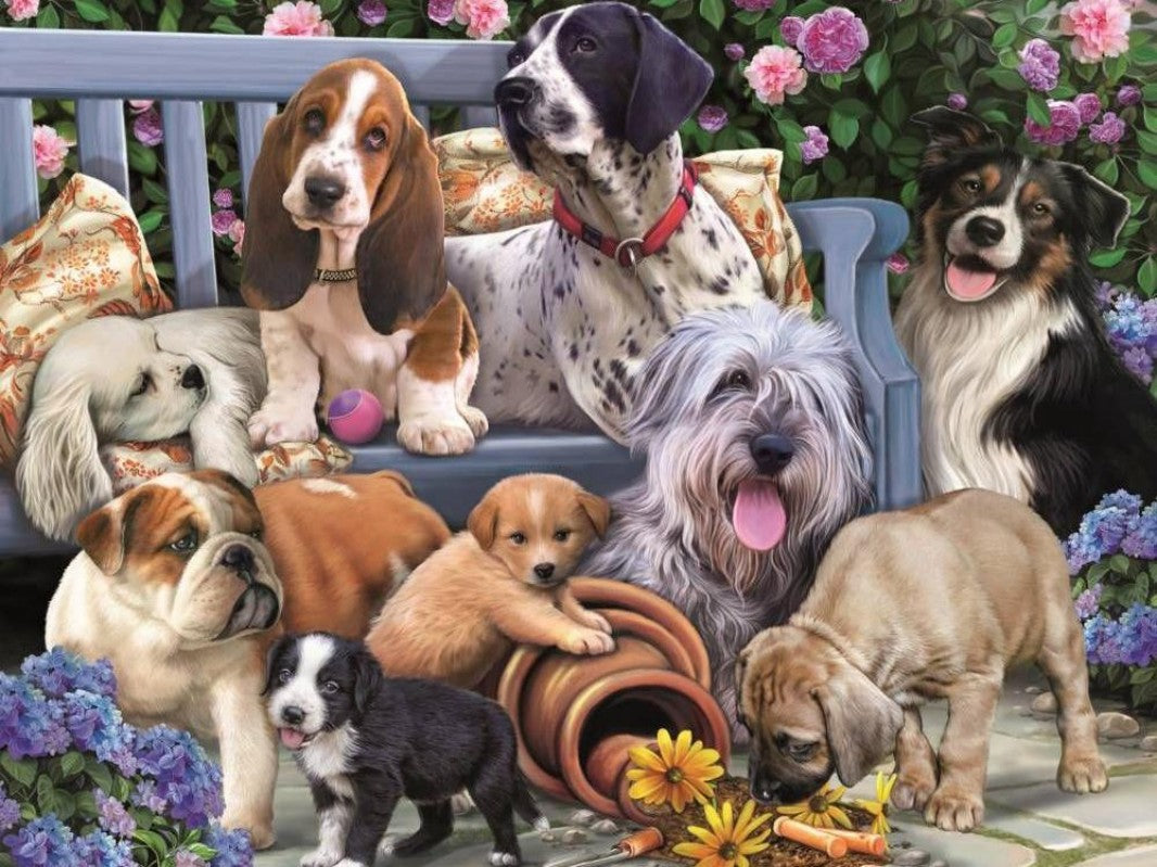 Cottage Garden Dog | Diamond Painting