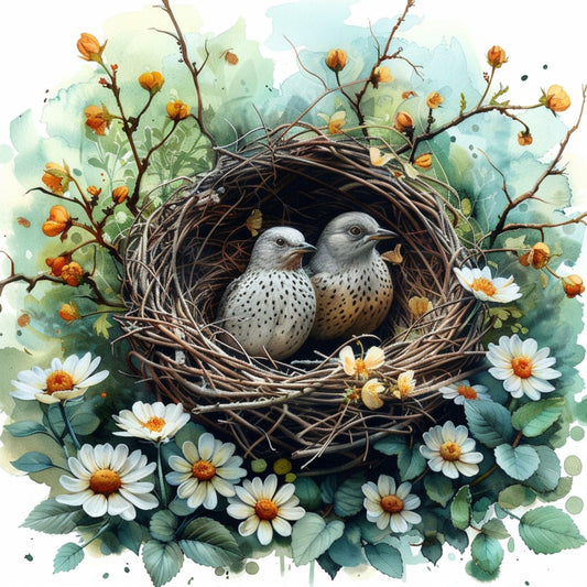 Birds and Flowers | Diamond Painting