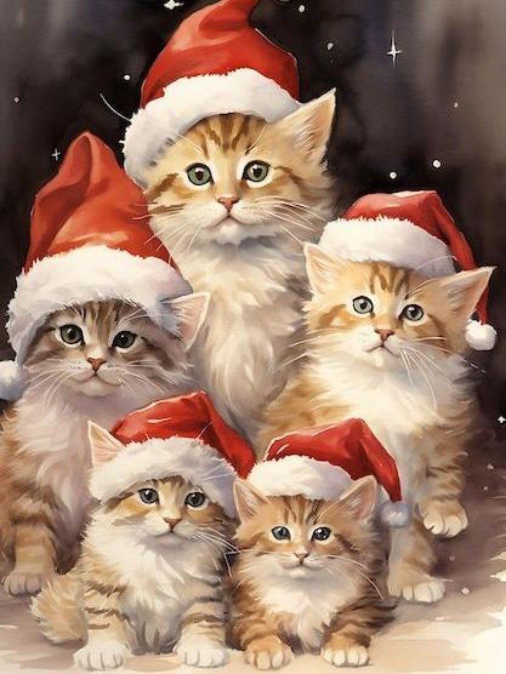 Christmas cat | Diamond Painting