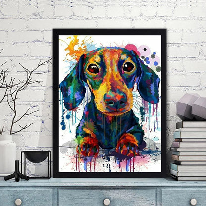 Colorful Dog Dachshund | Diamond Painting