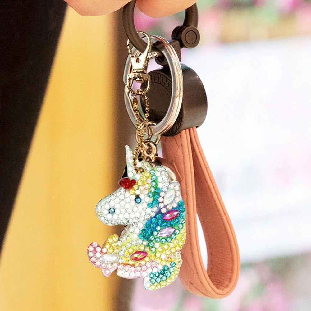 Diy 5pcs/set  Diamond Painting Keychain