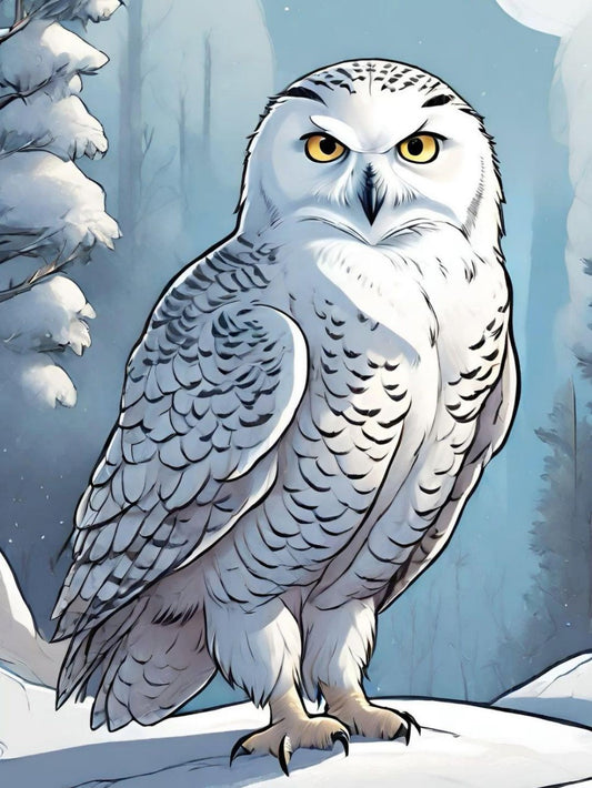 Snowy owl (White Owl) | Diamond Painting