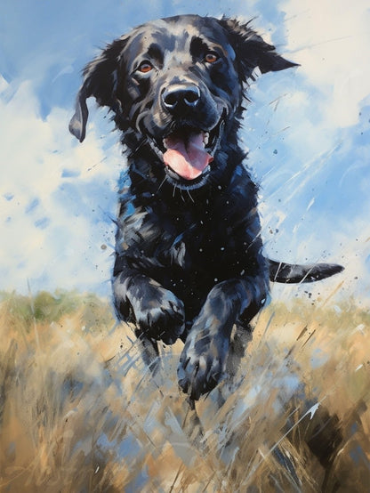 Black Labrador Dog | Diamond Painting
