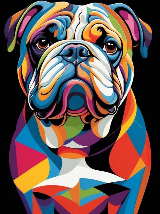 Dog English Bulldog | Diamond Painting