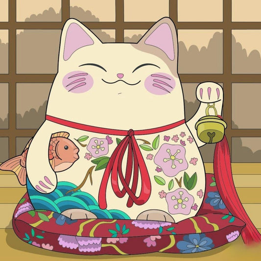 Bell Lucky Cat | Diamond Painting