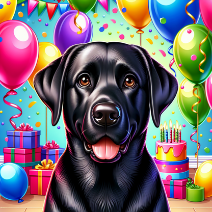 Black Labrador Dog | Diamond Painting