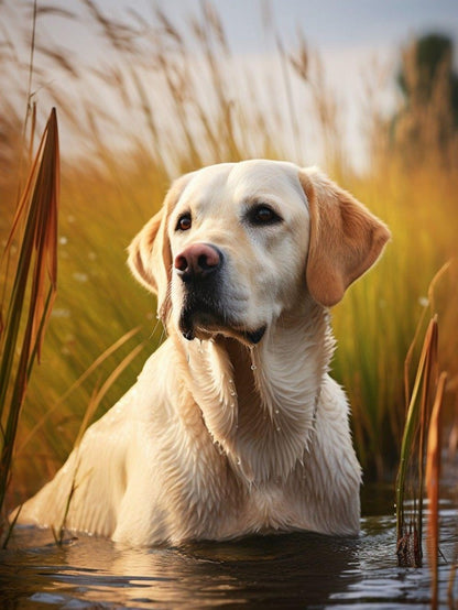 Yellow Labrador Dog | Diamond Painting