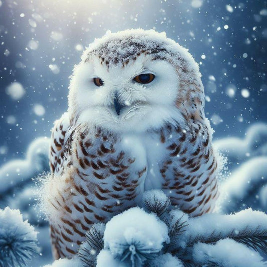 Snowy owl (White Owl) | Diamond Painting