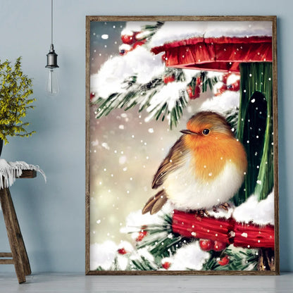 Christmas Robin Bird | Diamond Painting