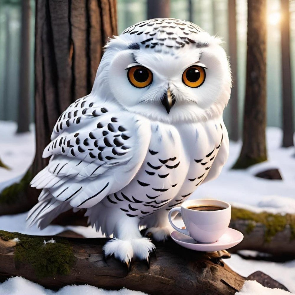 Snowy owl (White Owl) | Diamond Painting