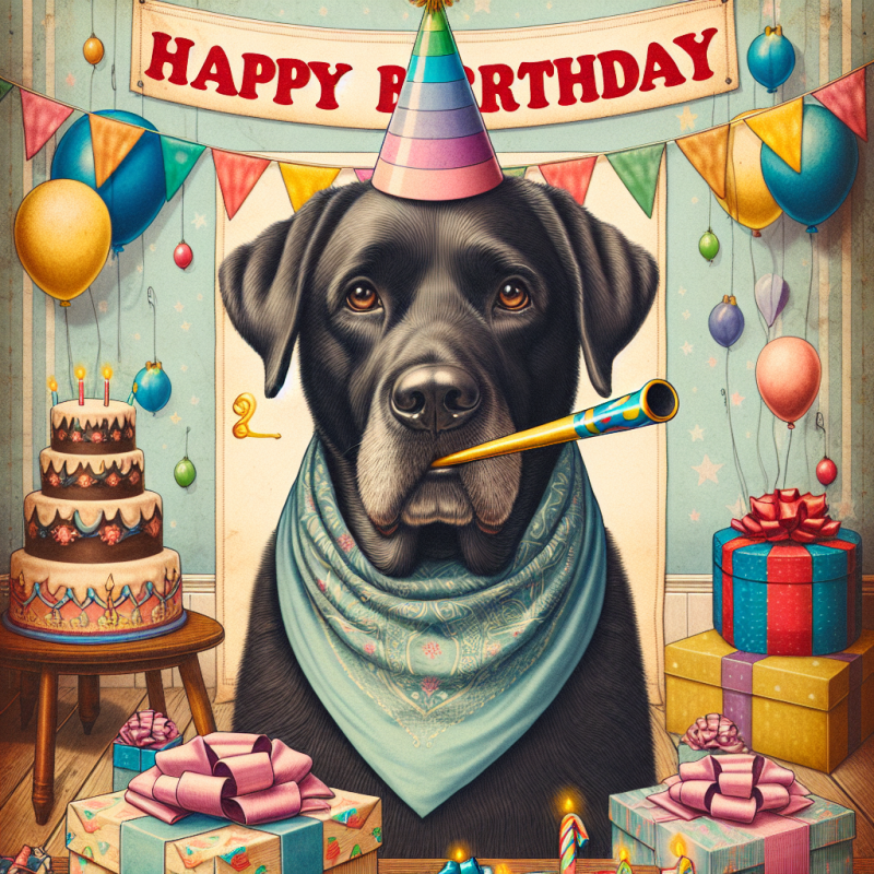 Black Labrador Dog | Diamond Painting