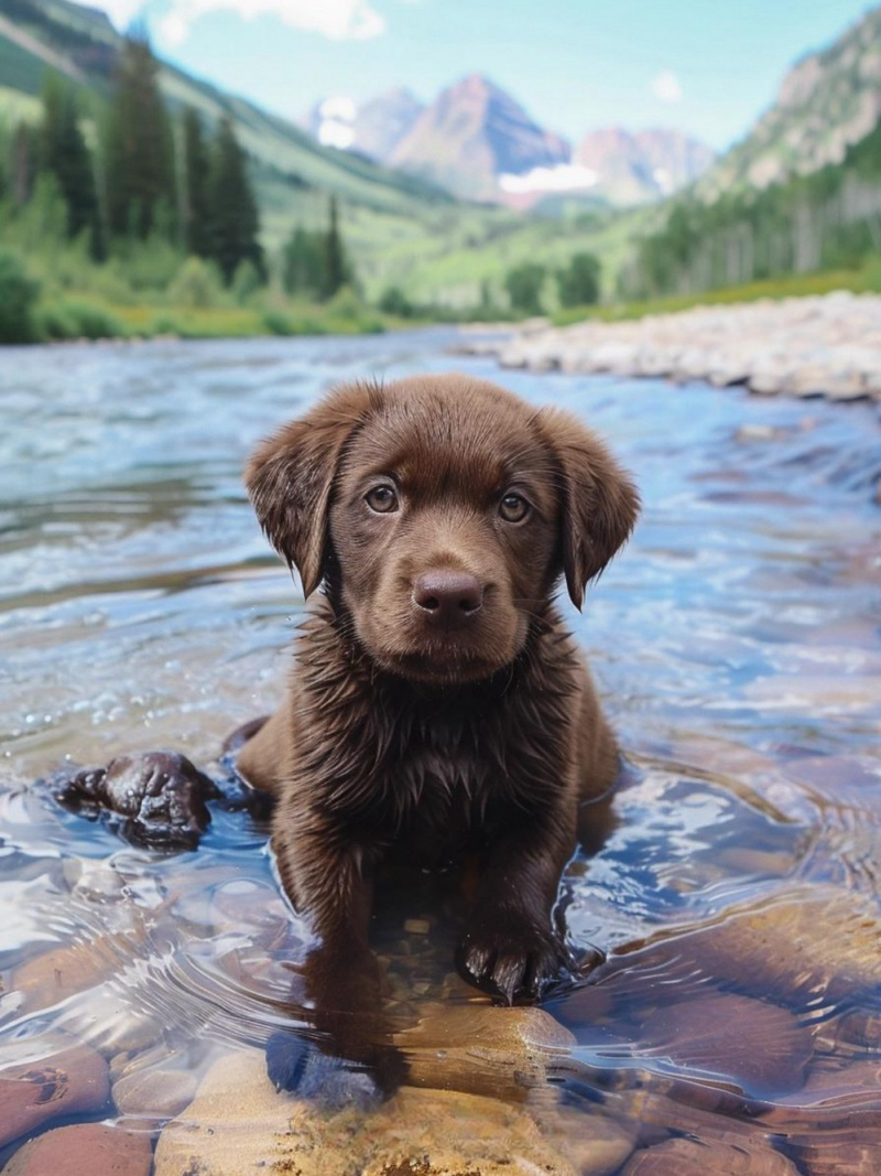 Chocolate Labrador Dog | Diamond Painting