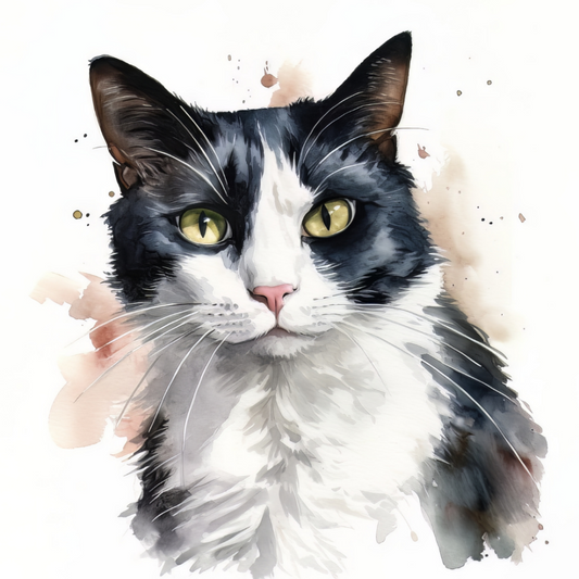 Tuxedo Cat  | Diamond Painting