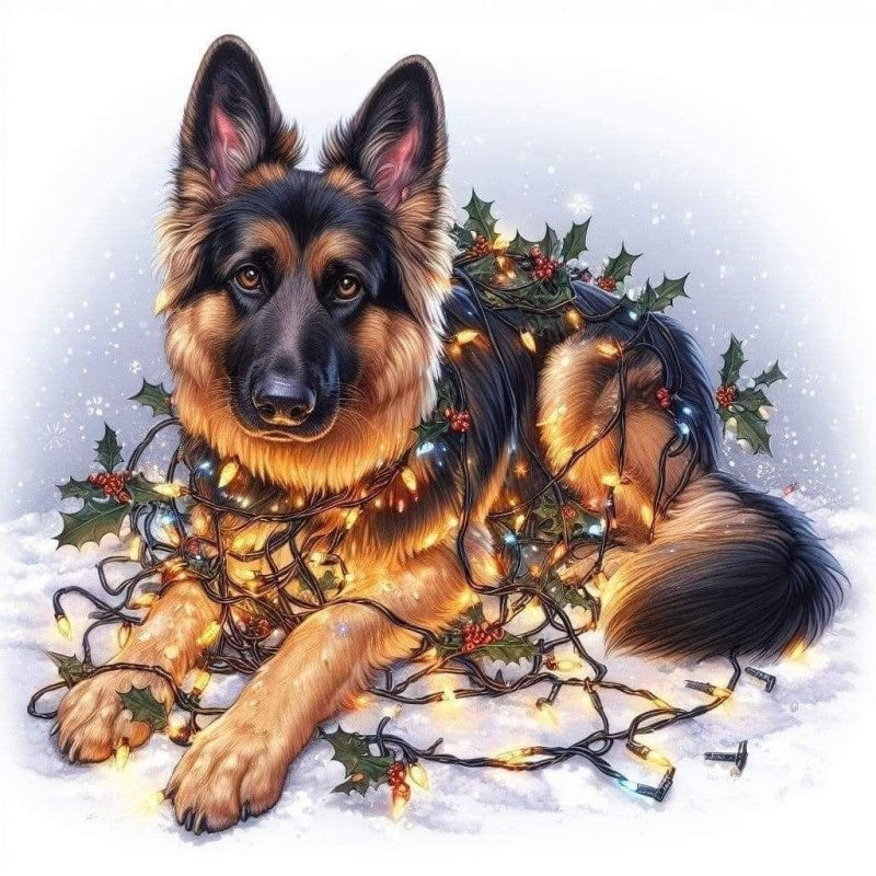 Christmas Dog | Diamond Painting