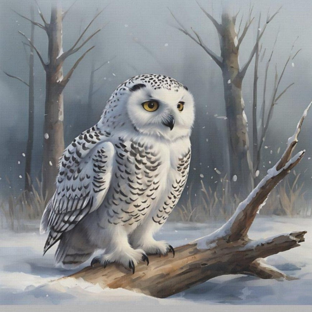 Snowy owl (White Owl) | Diamond Painting