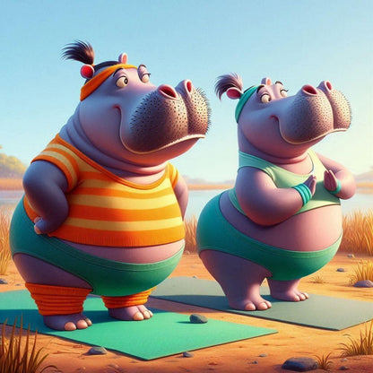 Hippo | Diamond Painting