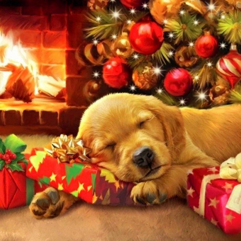 Christmas Dog | Diamond Painting