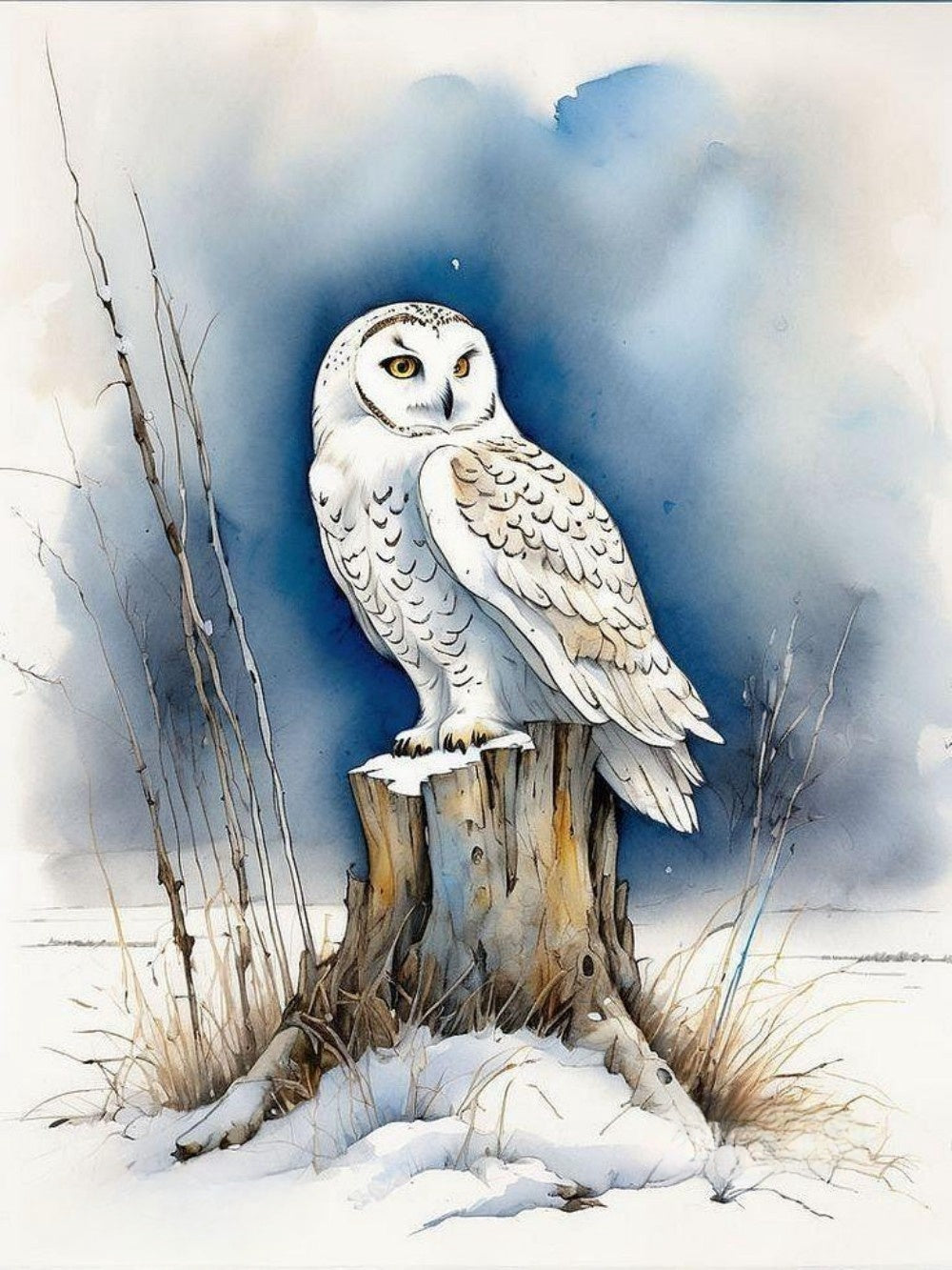 Snowy owl (White Owl) | Diamond Painting