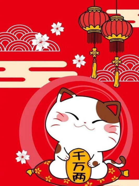 Bell Lucky Cat | Diamond Painting