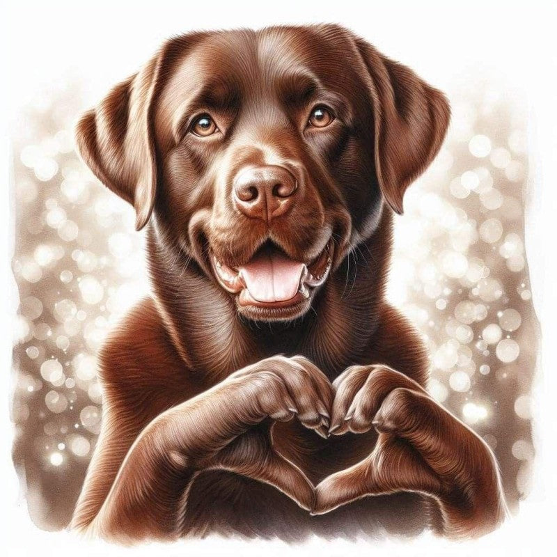 Chocolate Labrador Dog | Diamond Painting