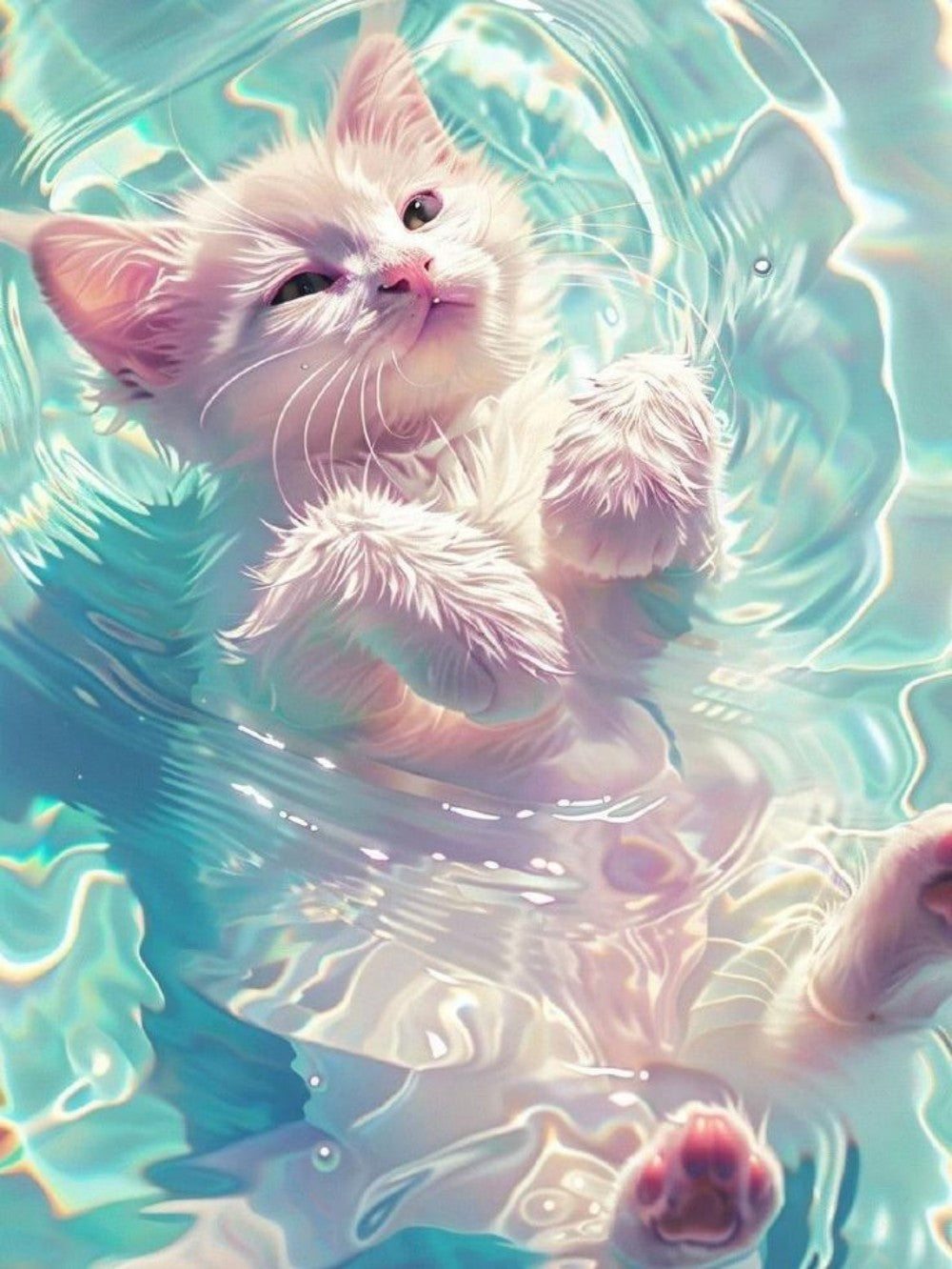 Pool Cat | Diamond Painting