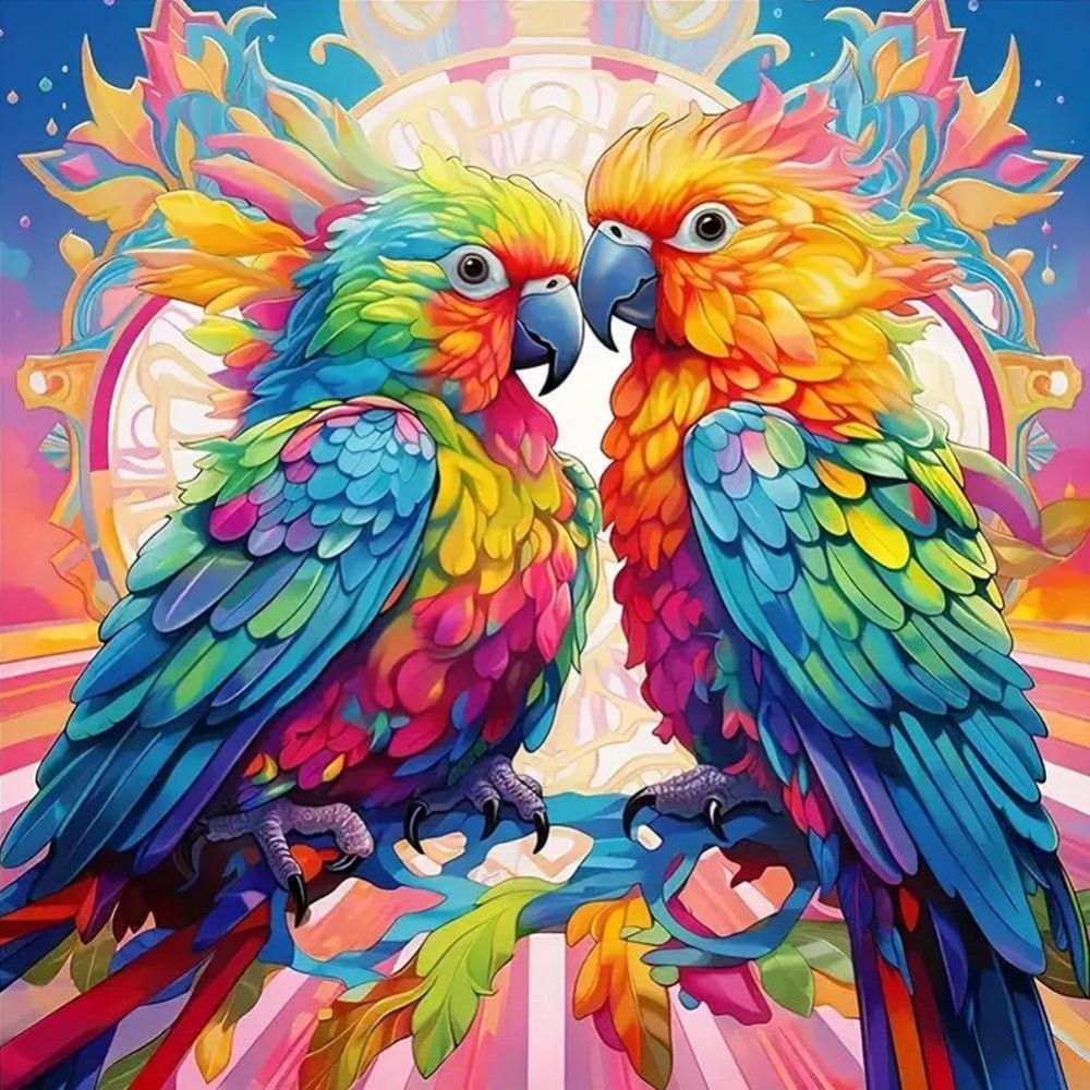 Rainbow Parrots | Diamond Painting