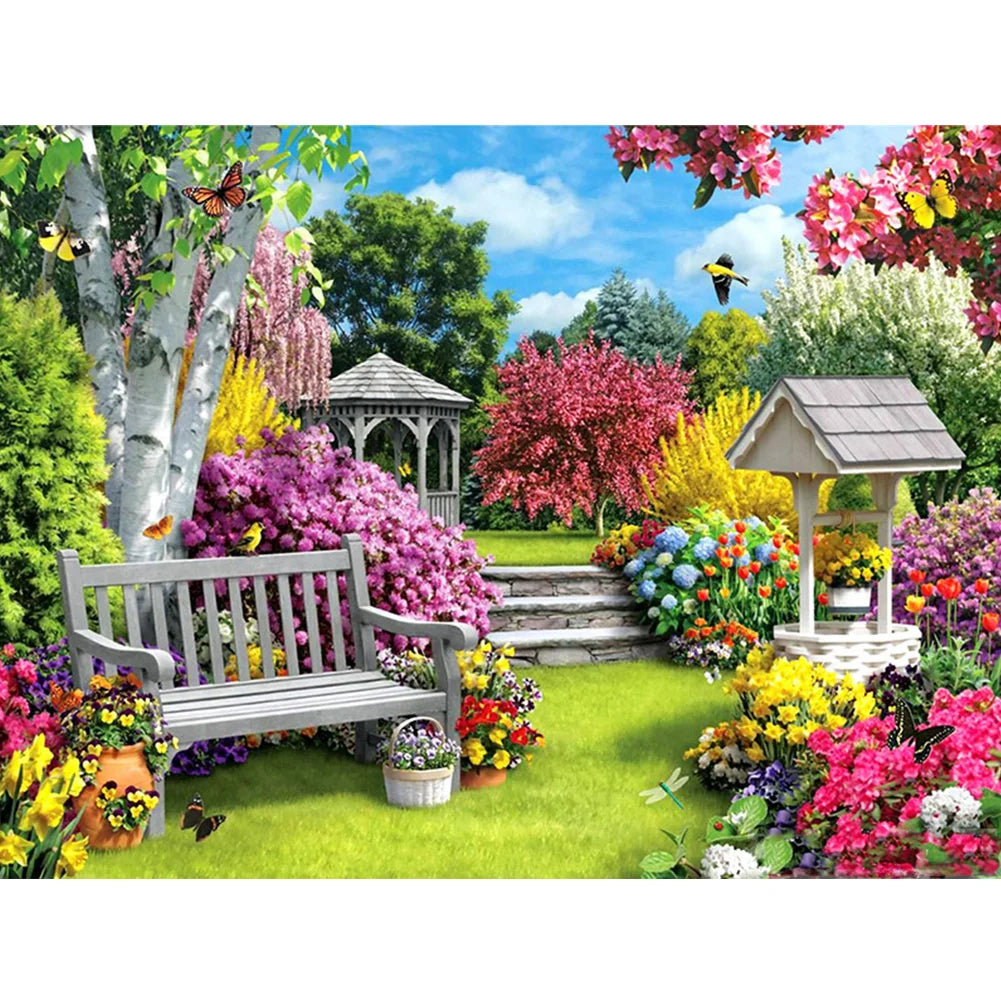 Garden Chair Flower | Diamond Painting