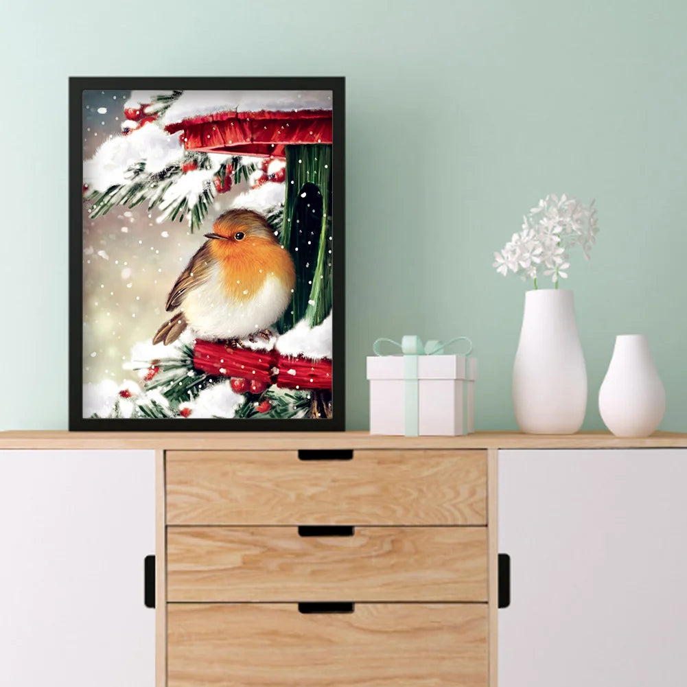 Christmas Robin Bird | Diamond Painting