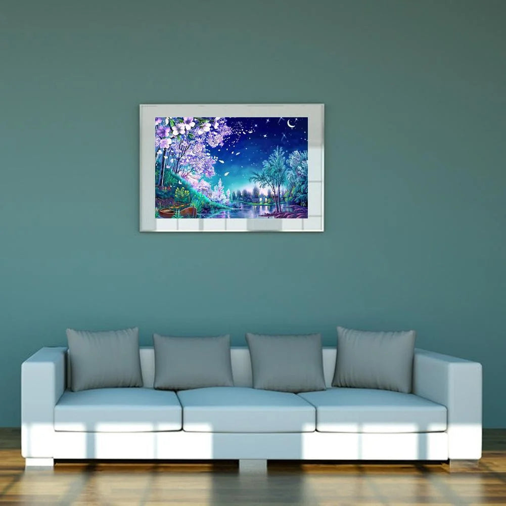 Riverfront And Night | Diamond Painting