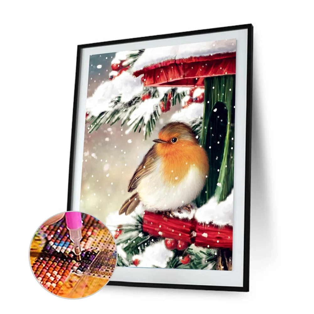 Christmas Robin Bird | Diamond Painting