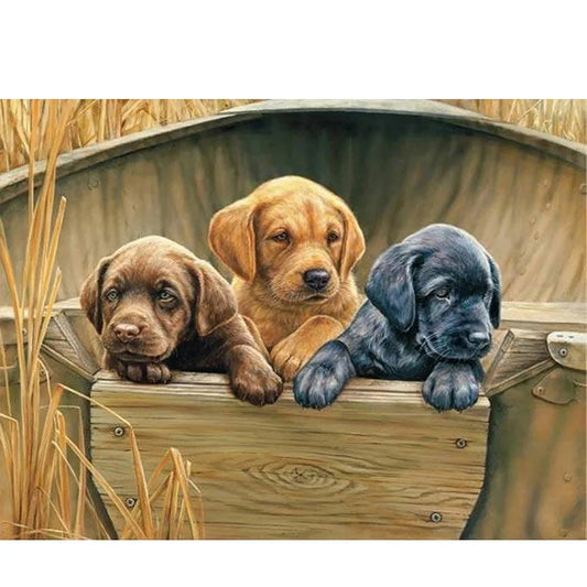 Black Chocolate Yellow Labrador | Diamond Painting