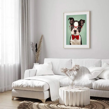 Glasses Dog French Bulldog | Diamond Painting