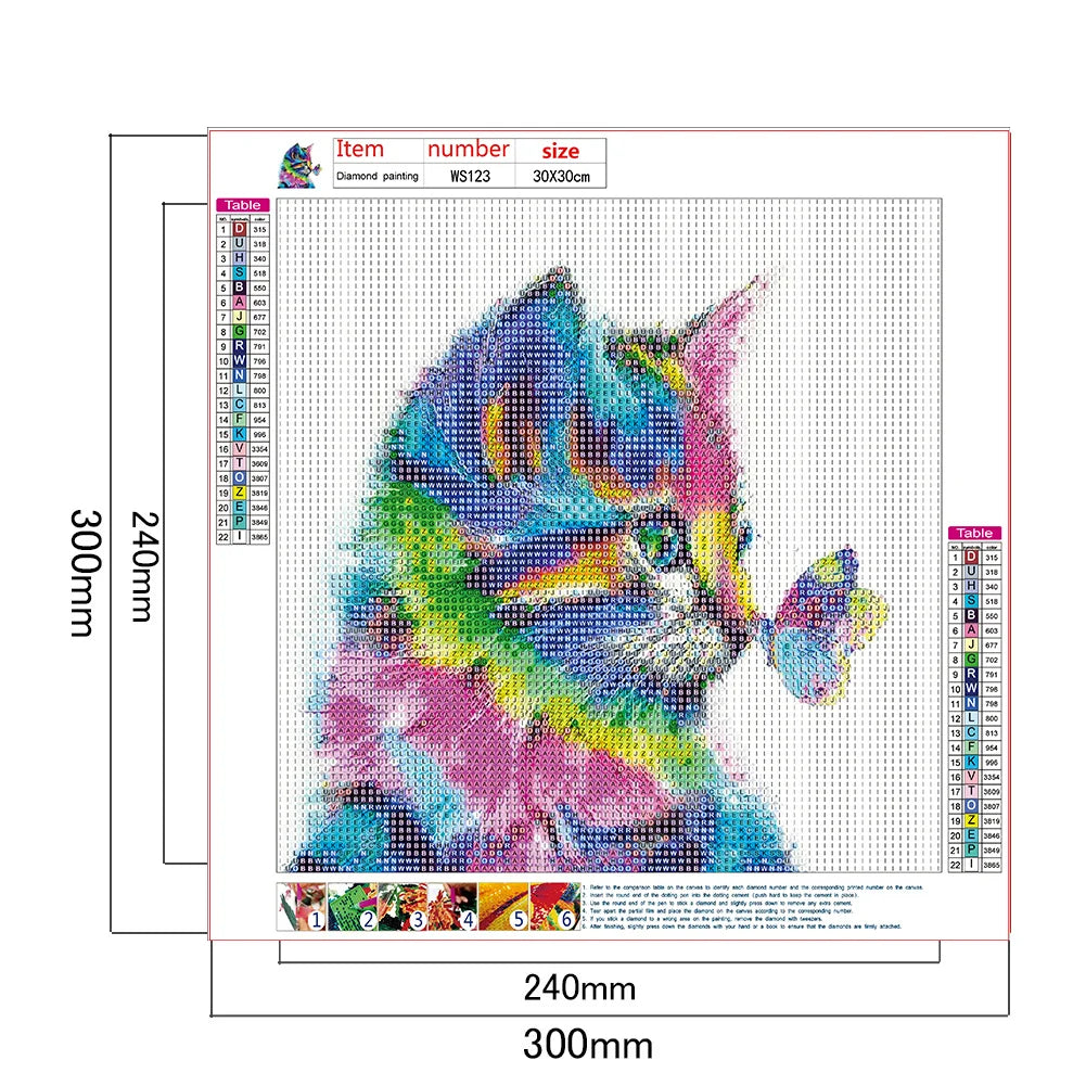 Colorful Cat | Diamond Painting