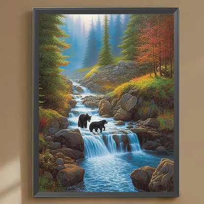 Bear Waterfall | Diamond Painting
