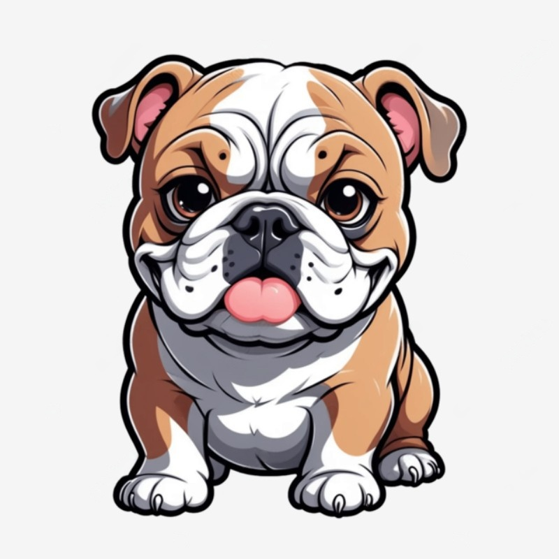 Dog English Bulldog | Diamond Painting