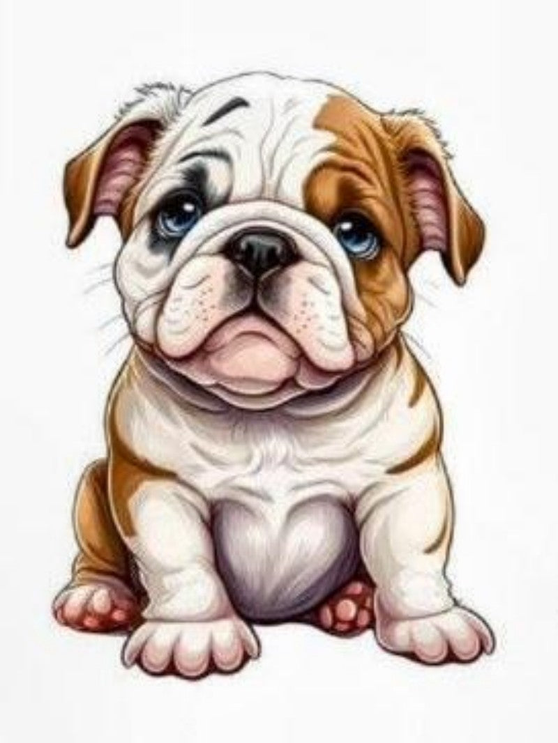 Dog English Bulldog | Diamond Painting