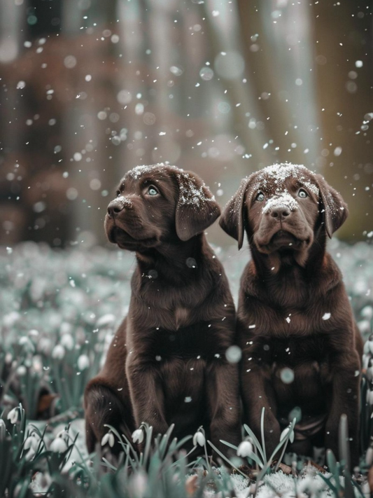 Chocolate Labrador Dog | Diamond Painting