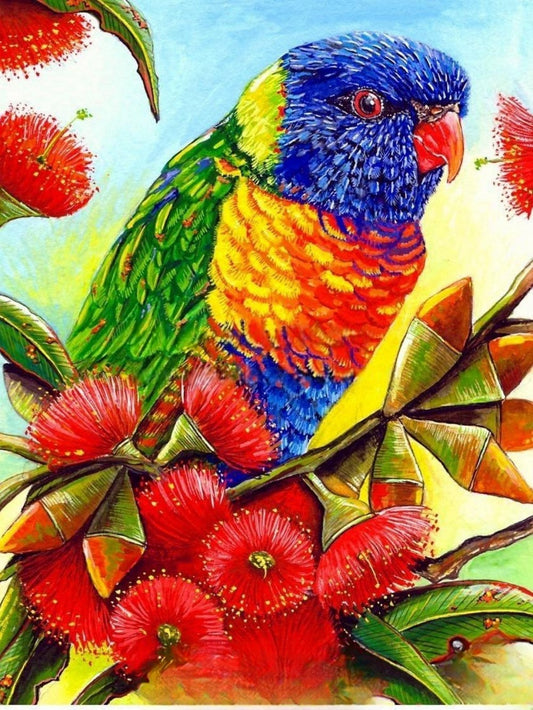 Rainbow Parrots | Diamond Painting