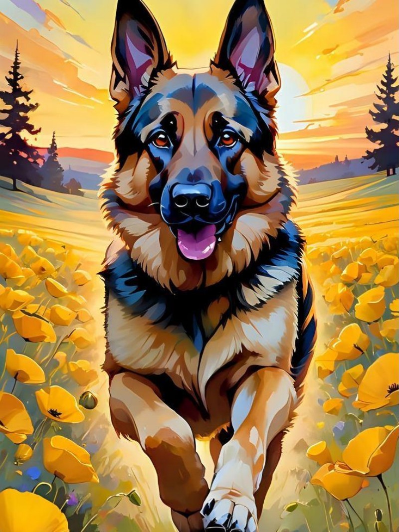 Dog German Shepherd | Diamond Painting