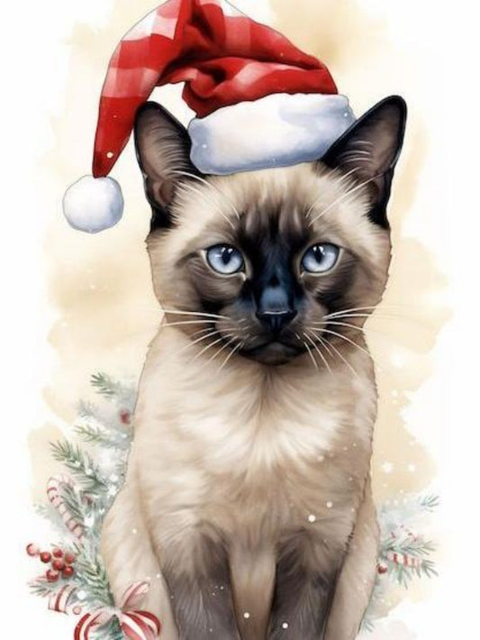 Christmas cat | Diamond Painting