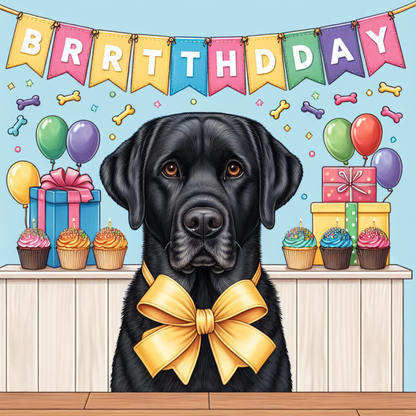 Black Labrador Dog | Diamond Painting