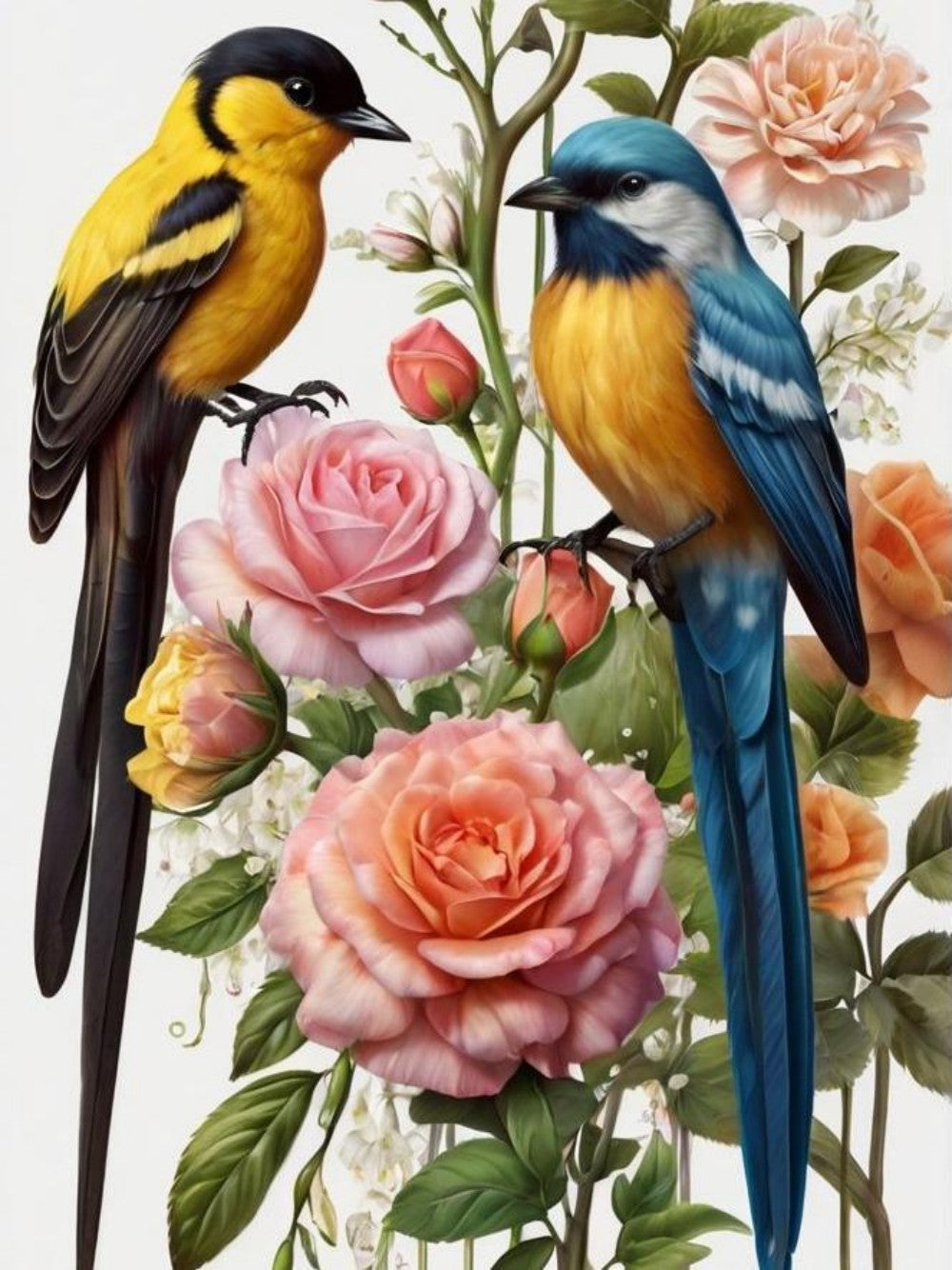 Birds and Flowers | Diamond Painting