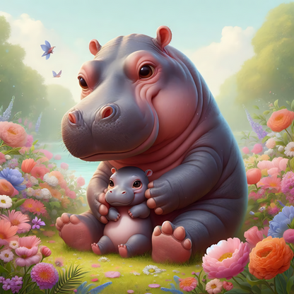 Hippo | Diamond Painting
