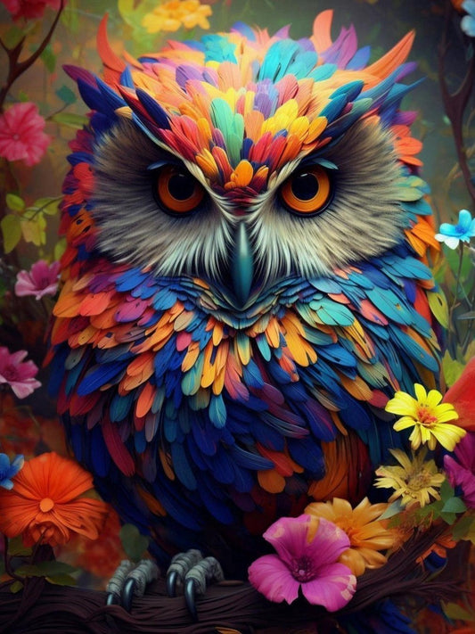 Colorful Owl | Diamond Painting