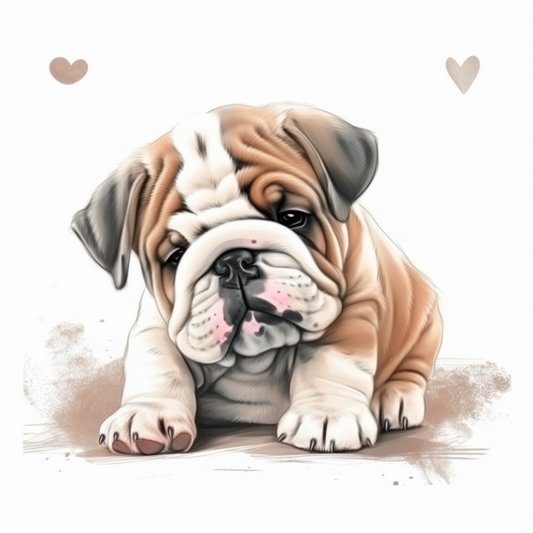 Dog English Bulldog | Diamond Painting